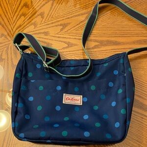 Cath Kidston Navy Crossbody Bag with Polka Dots